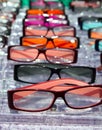 Glasses for close up view in rows many eye glasses