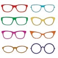 Glasses colorful - vector Royalty Free Stock Photo