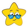 glasses cool yellow star face emotion