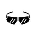 glasses cyclist accessory glyph icon vector illustration Royalty Free Stock Photo