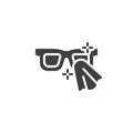 Glasses disinfection vector icon