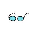 Glasses doodle icon, vector illustration Royalty Free Stock Photo