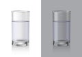 Glasses for drinks. Glassware Set. Realistic vector glass