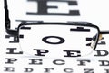 Glasses exam ophtalmologist Royalty Free Stock Photo