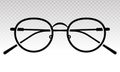 Glasses / eyeglasses or spectacles vector flat icon on a transparent background