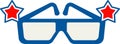 Glasses flat vector icon. Independence day of USA. July fourth Royalty Free Stock Photo