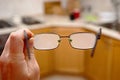 Glasses fogged coming in from the cold Royalty Free Stock Photo