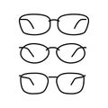 glasses frames optometry vision eye color icon vector illustration Royalty Free Stock Photo