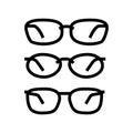 glasses frames optometry vision eye color icon vector illustration Royalty Free Stock Photo
