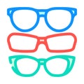 glasses frames optometry vision eye color icon vector illustration Royalty Free Stock Photo