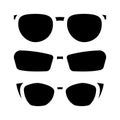 glasses frames optometry vision eye glyph icon vector illustration Royalty Free Stock Photo