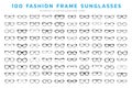 Glasses frames vector