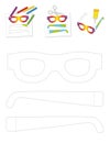 Glasses Handicraft Template Self Made Specs Cut Out