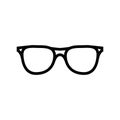 glasses hipster retro line icon vector illustration