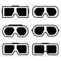 Futurstic Tech VR Glasses, New trendy tech sunglases Royalty Free Stock Photo