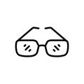 Black line icon for Glasses, spec and eyeglasses