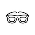 Black line icon for Glasses, spec and optical