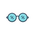 Color illustration icon for Glasses, spec and protection