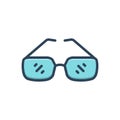 Color illustration icon for Glasses, spec and protection