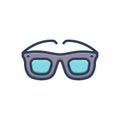 Color illustration icon for Glasses, spec and eyesight