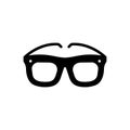 Black solid icon for Glasses, spec and eyesight