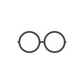 Glasses icon vector. Line eyeglasses symbol.