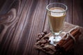 Glasses of Irish cream liqueur Royalty Free Stock Photo