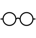 Glasses Isolated Line Vector Icon that can be easily modified or edited. Royalty Free Stock Photo