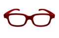 Glasses isolated - red