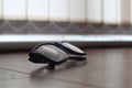 Glasses on laminated floor Royalty Free Stock Photo