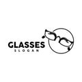 Glasses Logo, Optic Fashion Vector, Icon Illustration Template Simple Design Royalty Free Stock Photo