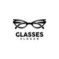 Glasses Logo, Optic Fashion Vector, Icon Illustration Template Simple Design Royalty Free Stock Photo
