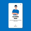 glasses man vector