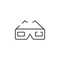 glasses, movie icon. Element of Christmas for mobile concept and web apps illustration. Thin line icon for website design and