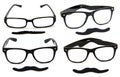 Glasses with Mustaches