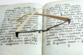 Glasses on old books Royalty Free Stock Photo