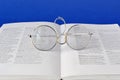 Glasses onbook Royalty Free Stock Photo