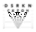 Glasses Optician In LogMAR chart Eye test blurred, Vision Of Eyesight medical ophthalmologist Optometry testing