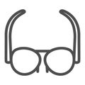 Glasses with original frame line icon, ophtalmology concept, eyeglasses, spectacles vector sign on white background