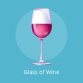 Glasses Poster with Half-Full Glass Wine Isolated