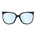 Glasses realistic icon sign on white background