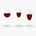 Glasses with red wine