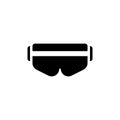 glasses safety construction tools - vector safety dust mask sign symbol. engineer equipment illustration isolated, silhouette