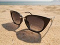 Glasses on sand Royalty Free Stock Photo