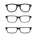 Glasses set graphic icons in flat design Royalty Free Stock Photo