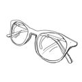 Glasses sketch Royalty Free Stock Photo