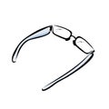 Glasses sketch Royalty Free Stock Photo