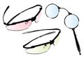 Glasses and spectacles vector set