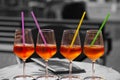4 Glasses of spritzer Royalty Free Stock Photo