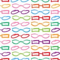 Glasses and Sunglasses Colorful Seamless Pattern.